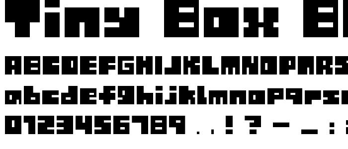 Tiny Box BlackBitA8 font